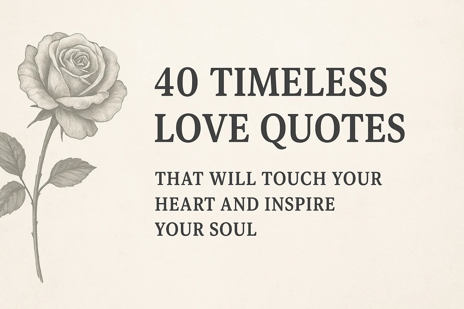 40 Timeless Love Quotes That Will Touch Your Heart and Inspire Your Soul